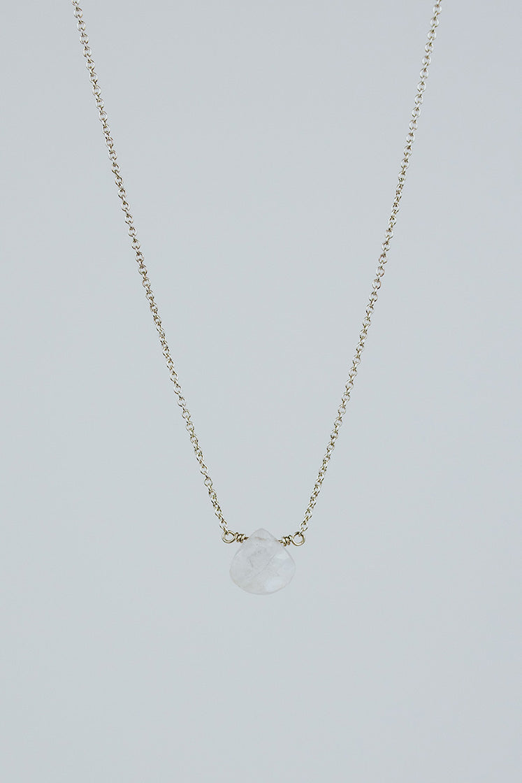 Single Stone Necklace - Warm Tones