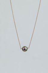 Wings Hawaii single Tahitian pearl necklace in 14k rose gold  thumbnail