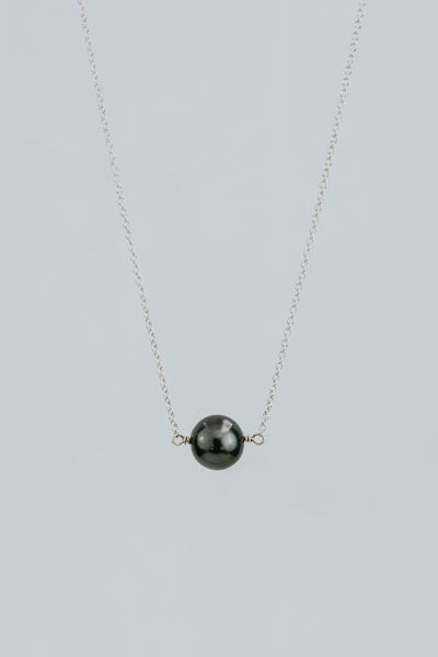 wings hawaii tahitian pearl necklace in sterling silver