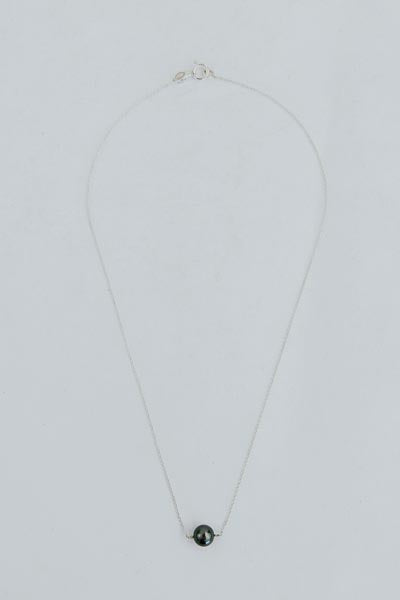 wings hawaii tahitian pearl necklace in sterling silver