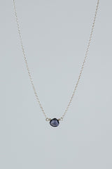 Single Stone Necklace - Cool Tones thumbnail