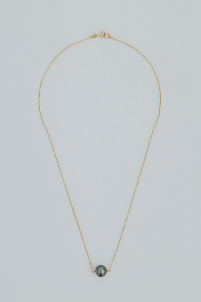 Single Stone Necklace - Tahitian Pearl