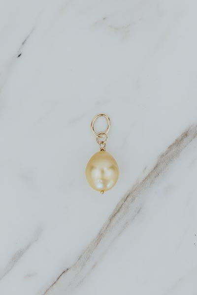 Necklace Charm - South Seas Pearl | 14k