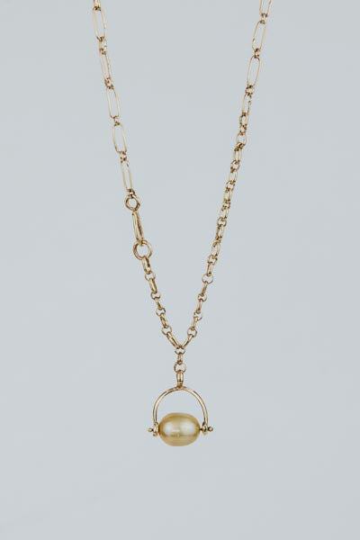 Wings Hawaii Fob Necklace - South Seas Pearl 14K yellow gold 