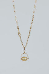 Wings Hawaii Fob Necklace - South Seas Pearl 14K yellow gold  thumbnail