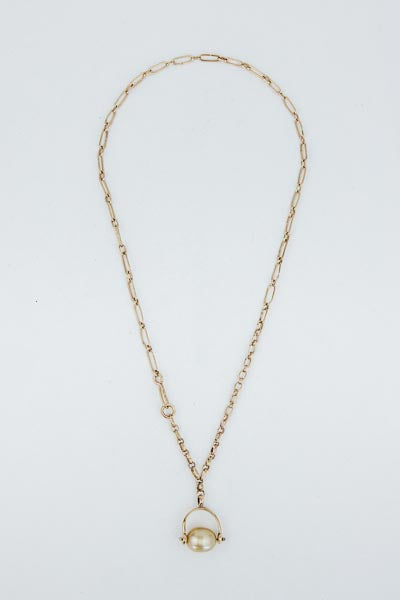 Wings Hawaii Fob Necklace - South Seas Pearl 14K yellow gold 