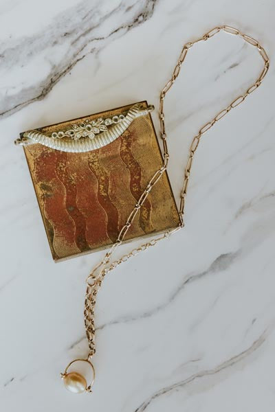 Fob Necklace - South Seas Pearl 14K