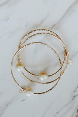 Ti Leaf Bangle - South Seas Pearl thumbnail
