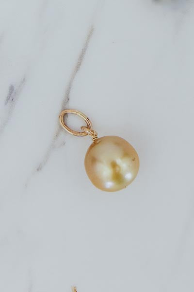 wings hawaii south seas pearl necklace charm in 14k gold fill