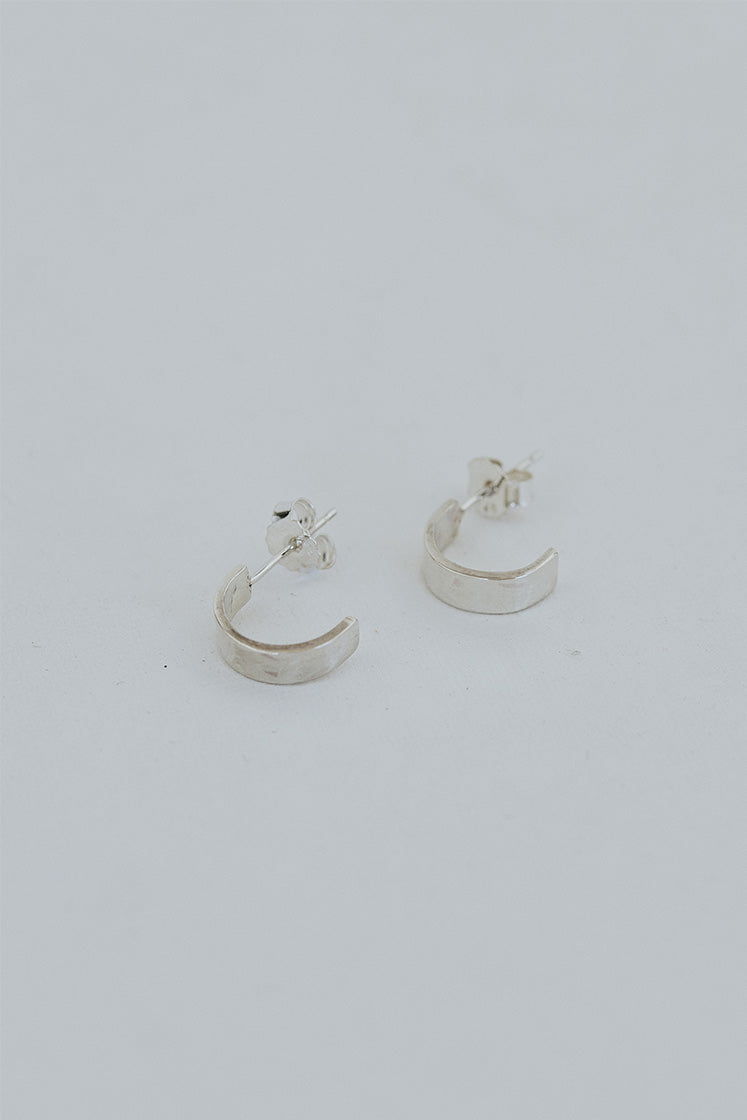 Wings Hawaii 10mm small cuff hoop earrings available in Sterling Silver, 14k Yellow Gold, 14k Rose Gold, or 14k White Gold. Fine jewelry handmade with aloha in Maui. 