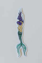 Wings Hawaii drifter mermaid sticker - purple hair thumbnail