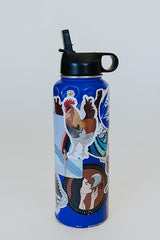 Wings Hawaii rooster sticker on water bottle thumbnail