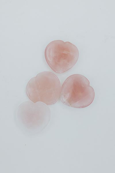 Rose Quartz Heart Meditation Stone