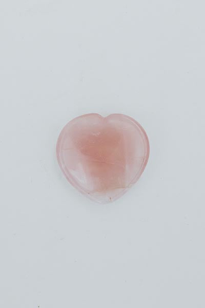 Rose Quartz Heart Meditation Stone