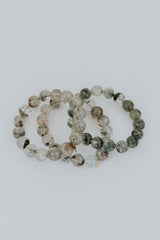 Stretchy Beaded Bracelet Large - Chlorite Quartz thumbnail