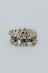 Stretchy Beaded Bracelet Large - Chlorite Quartz thumbnail