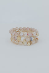 Stretchy Beaded Bracelet - Sakura Agate thumbnail