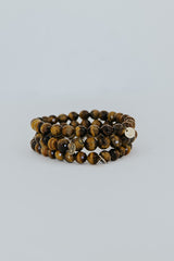 Stretchy Beaded Bracelet - Tigers Eye thumbnail