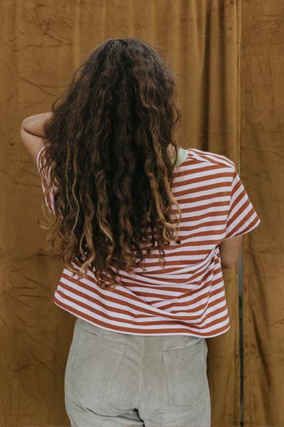 Vintage Stripe V-Neck