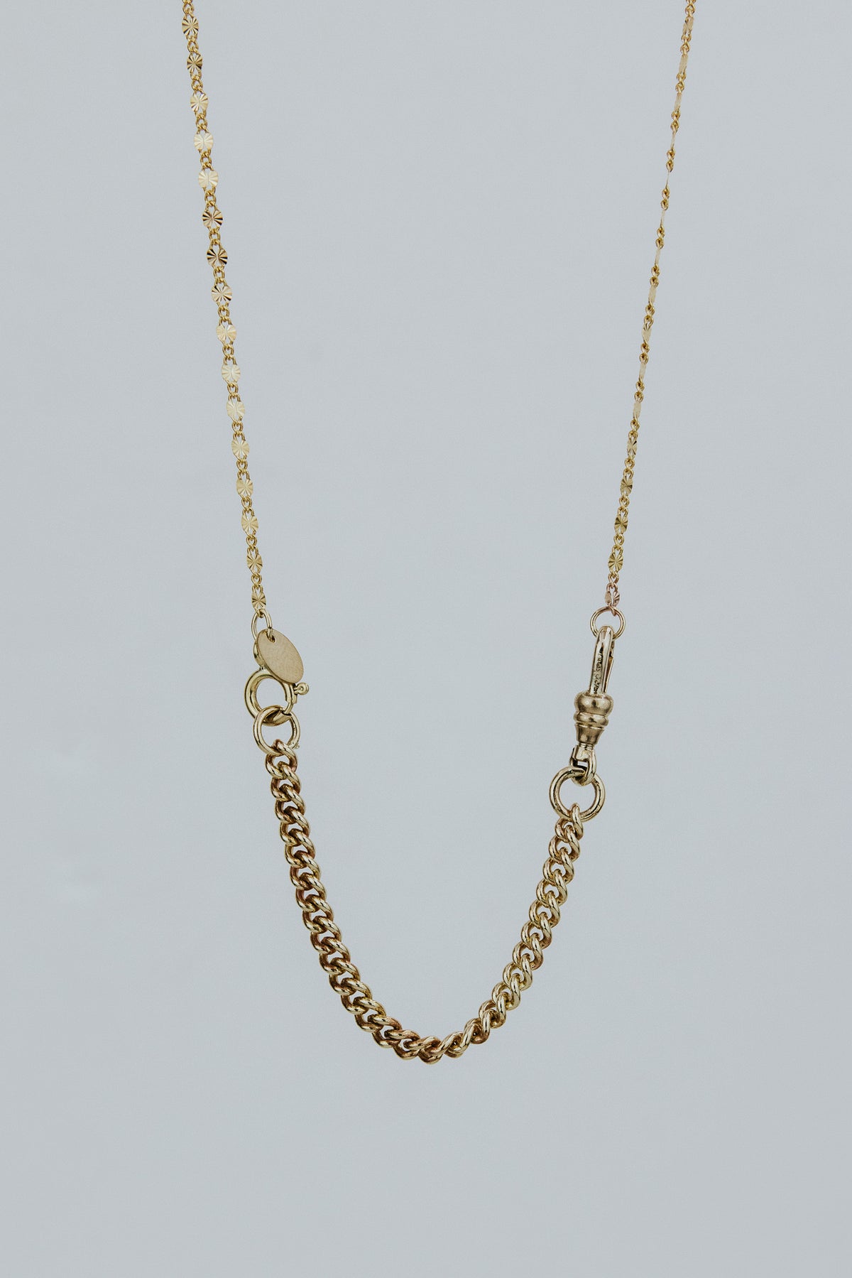 Wings Hawaii Sunburst chain necklaces in 14k gold-filled. 15" or 16" lengths. Fine jewelry handcrafted in Maui. Shown with fob extender sold separately. 