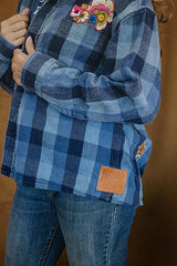 wings hawaii sun collage flannel shacket thumbnail