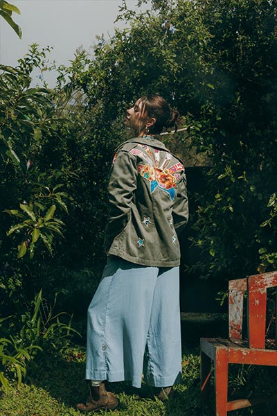 Vintage Sun + Moon Army Jacket