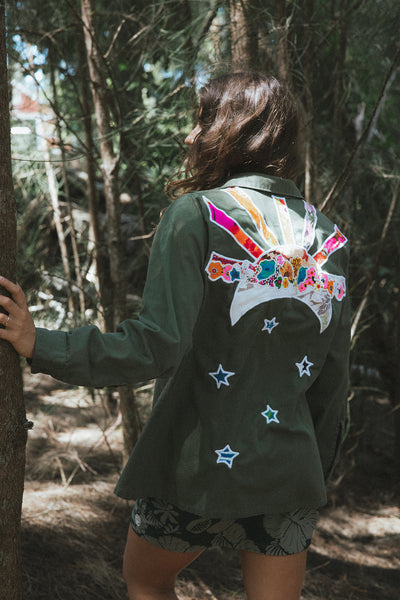 Vintage Sun + Moon Army Jacket