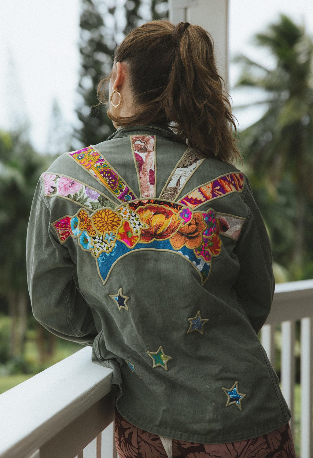 Vintage Sun + Moon Army Jacket
