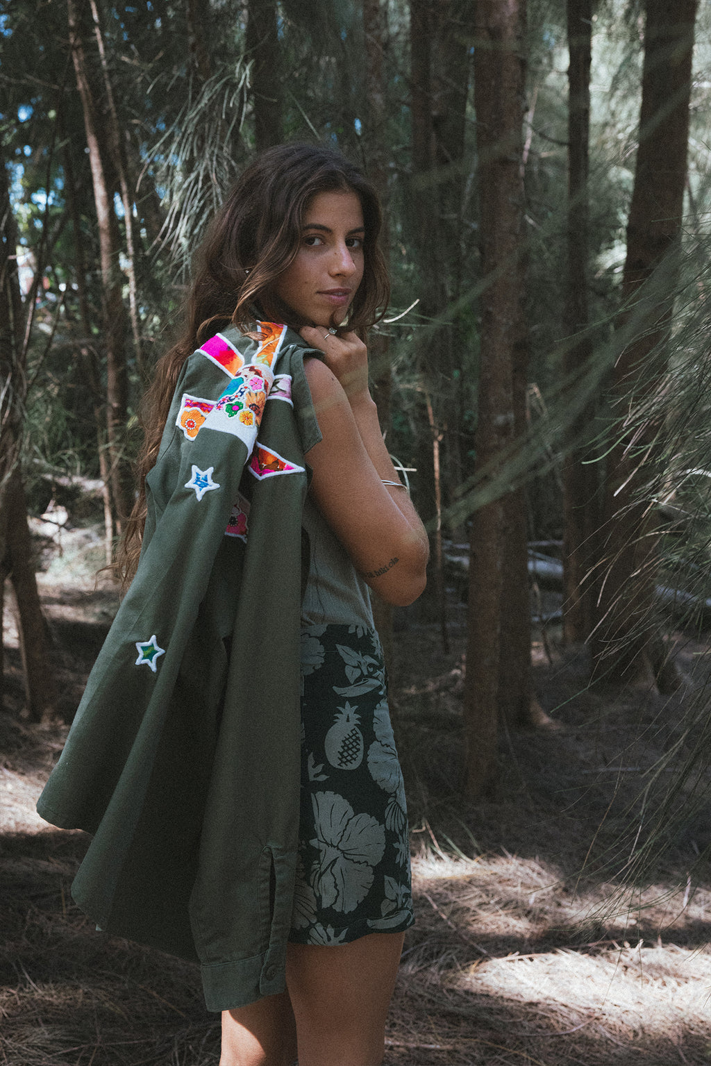 Vintage Sun + Moon Army Jacket