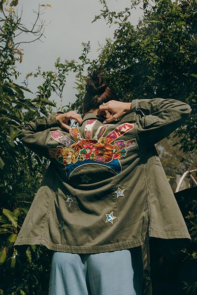 Vintage Sun + Moon Army Jacket