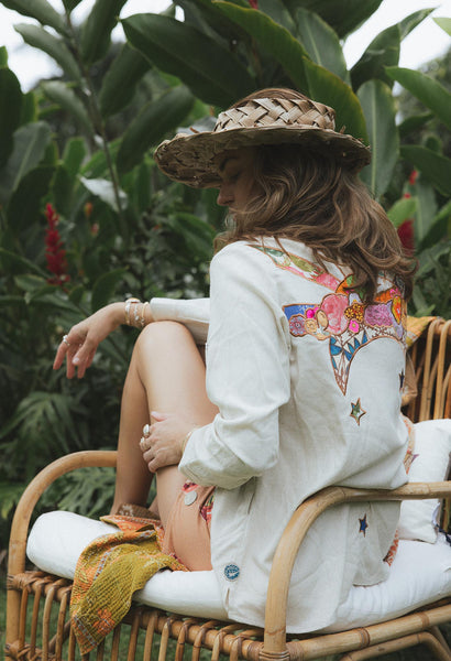 Sun + Moon Linen Blouse - Natural