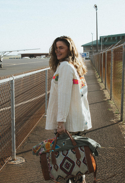 Sun + Moon Paragon Flannel | Stripe Linen