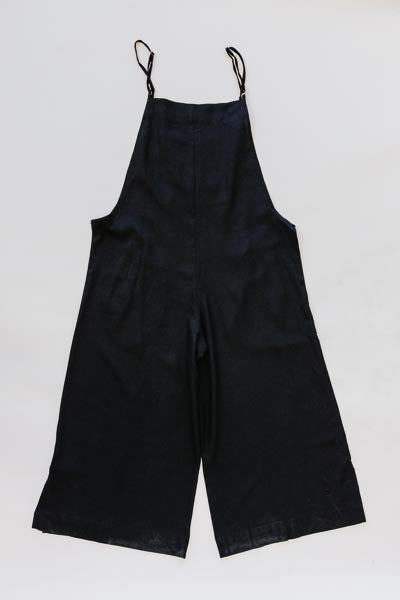 Wings Hawaii Sun Pocket Overalls in Black - back 