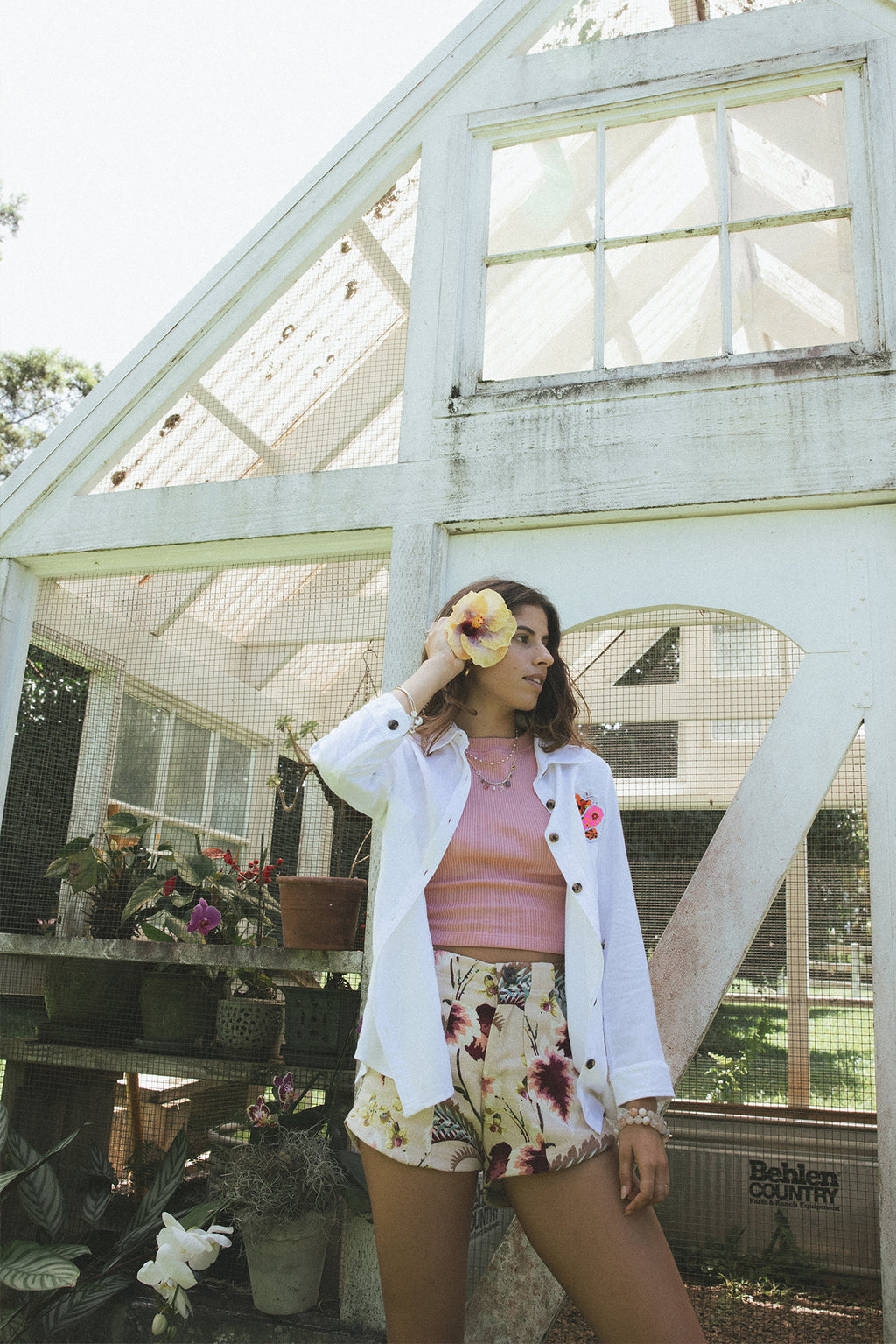 Sun + Moon Linen Blouse - White