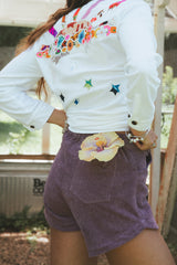 Sun + Moon Linen Blouse - White thumbnail