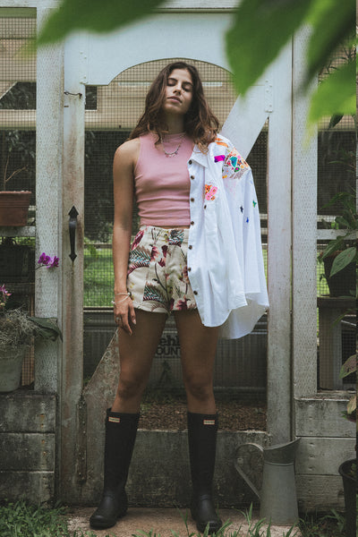 Sun + Moon Linen Blouse - White