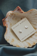 Star and moon Womens stud earrings thumbnail