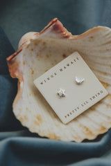 Star and moon Womens stud earrings