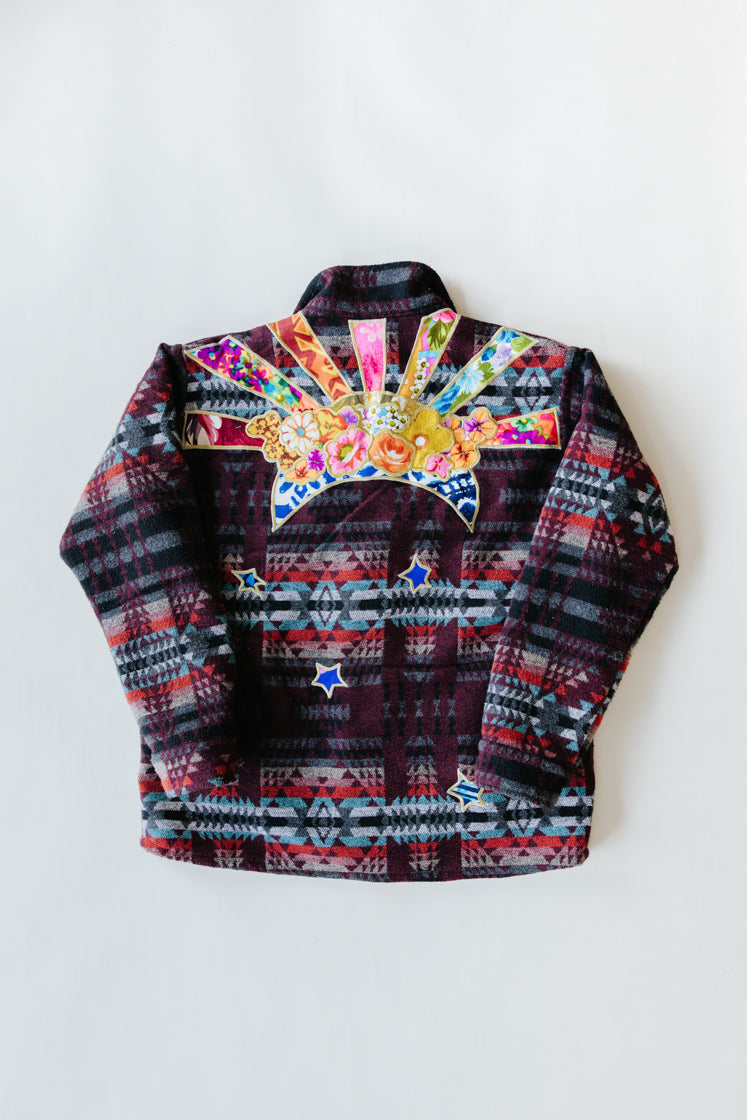 Aztec Army Jacket - Wine
