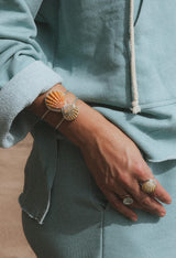Bezel Set Sunrise Shell Rings thumbnail