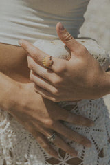 Sunrise Shell Ring - 14k White Gold thumbnail