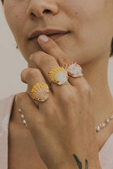 Prong Set Sunrise Shell Ring - GF thumbnail