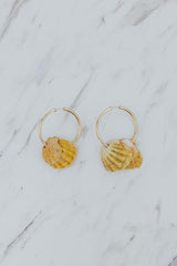 Bombucha Sunrise Shell Hoops thumbnail