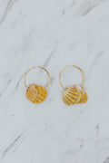 Bombucha Sunrise Shell Hoops