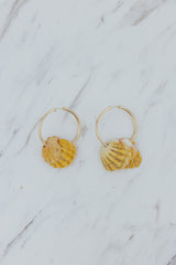 Bombucha Sunrise Shell Hoops thumbnail