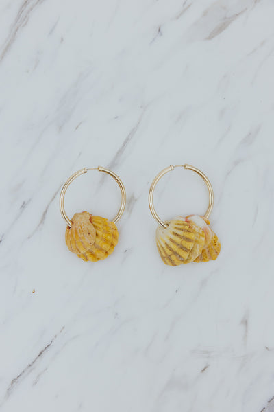 Bombucha Sunrise Shell Hoops