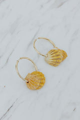 Bombucha Sunrise Shell Hoops thumbnail