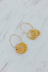 Bombucha Sunrise Shell Hoops thumbnail