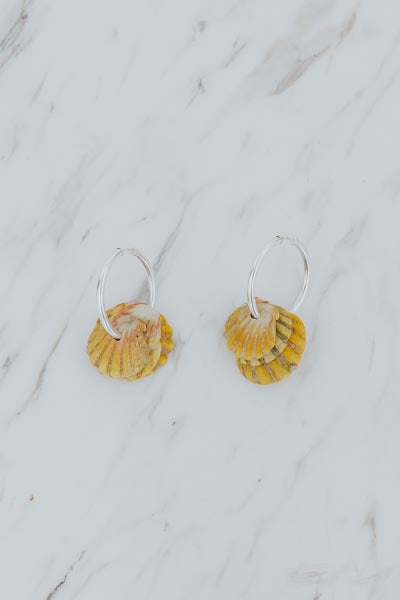 Bombucha Sunrise Shell Hoops
