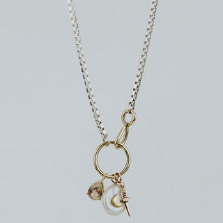 Full Circle Charm Necklace - 14k Yellow Gold